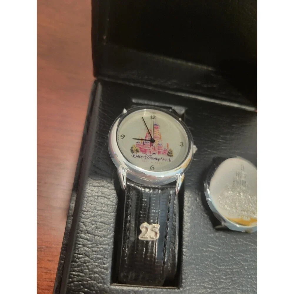 Disney Catalog Walt Disney World 25th Anniversary Birthday Cake Watch and Pin